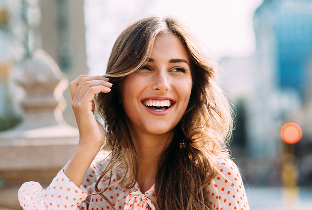 Gresham Advanced Dentistry – Cosmetic Smile Smiling woman after cosmetic dentistry at Gresham Advanced Dentistry in Gresham, OR