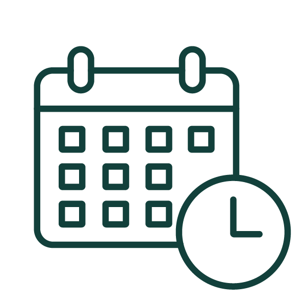 Calendar and clock icon