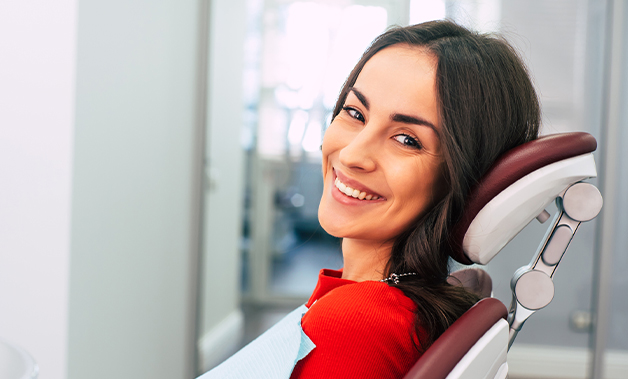 Gresham Advanced Dentistry – Routine Dental Care Patient Relaxed patient in the dental chair for routine dental care at Gresham Advanced Dentistry in Gresham, OR