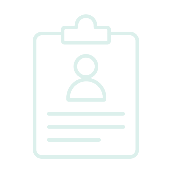 Clipboard with patient profile icon